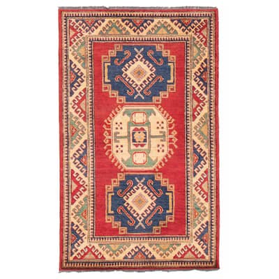 ECARPETGALLERY Hand-knotted Ghazni Red Wool Rug - 3'7 x 5'8