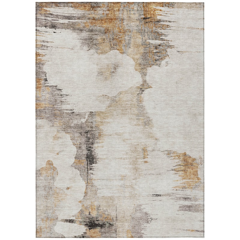 Machine Washable Indoor/ Outdoor Chantille Abstract Cloud Rug
