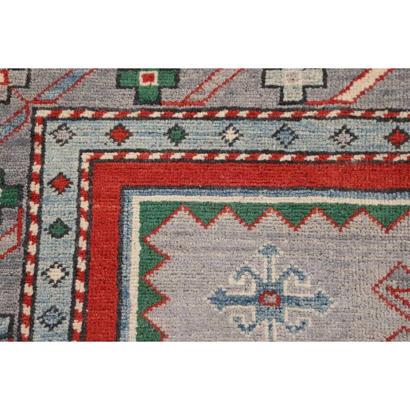 Kazak Foyer Rug Handmade Bedroom Wool Carpet - 3'6" x 4'11"