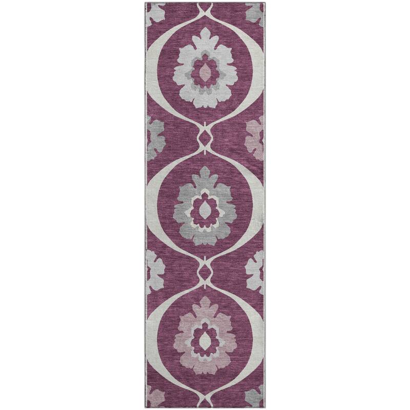 Premium Washable Super Soft Floral Scallops Mayfield Rug
