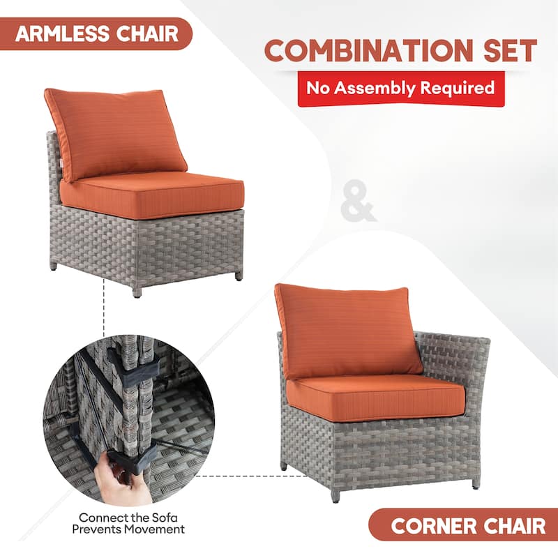 XIZZI 12-piece Outdoor Patio Furniture Sectional Set (fully assembled)