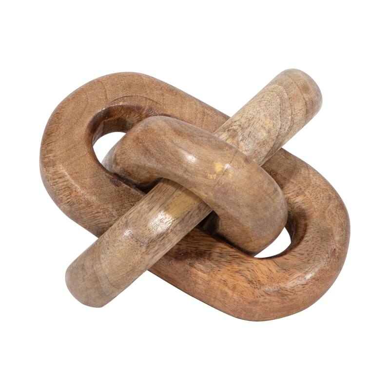 Sagebrook Home Neutral Wood Decorative Knot Figurine