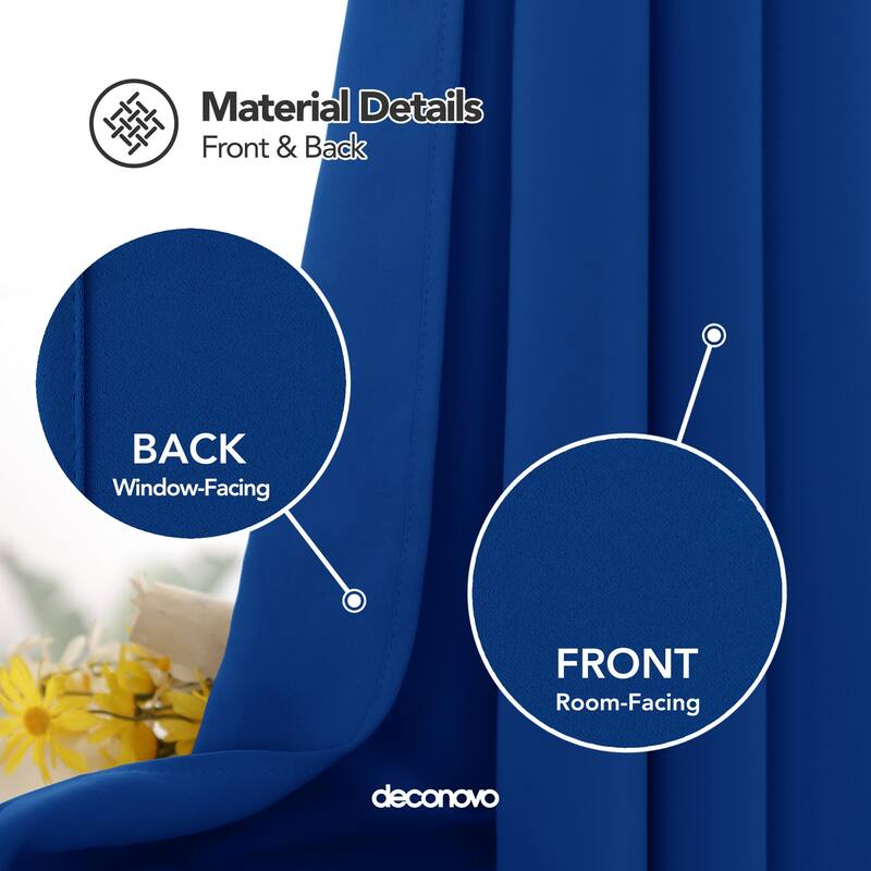 Deconovo Square Grommet Curtain Panel Pair(2 Panel)