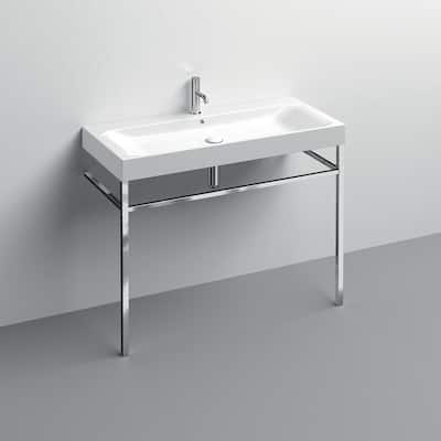 WS Bath Collections 3583+9152K1 Cento 39-3/8" Rectangular Metal and