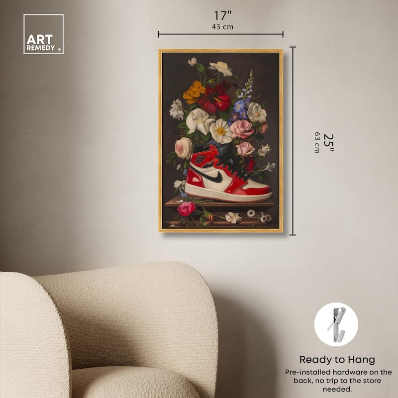 Sneaker Bouquet II Canvas by Art Remedy