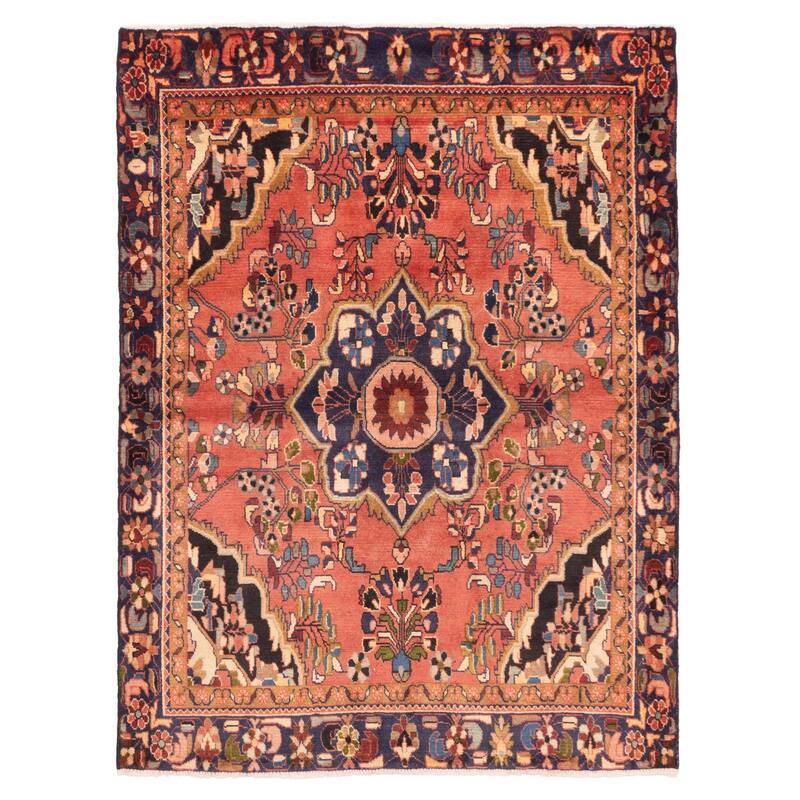 ECARPETGALLERY Hand-knotted Andelz Dark Copper Wool Rug - 4'8 x 6'4