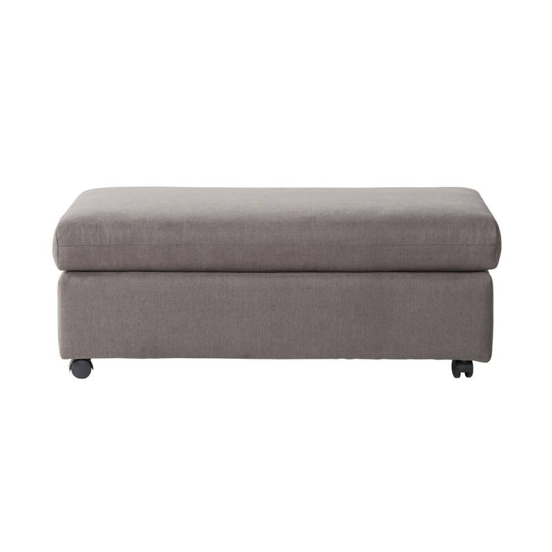 Enda Living Room Fabric Ottoman - Carbon Gray