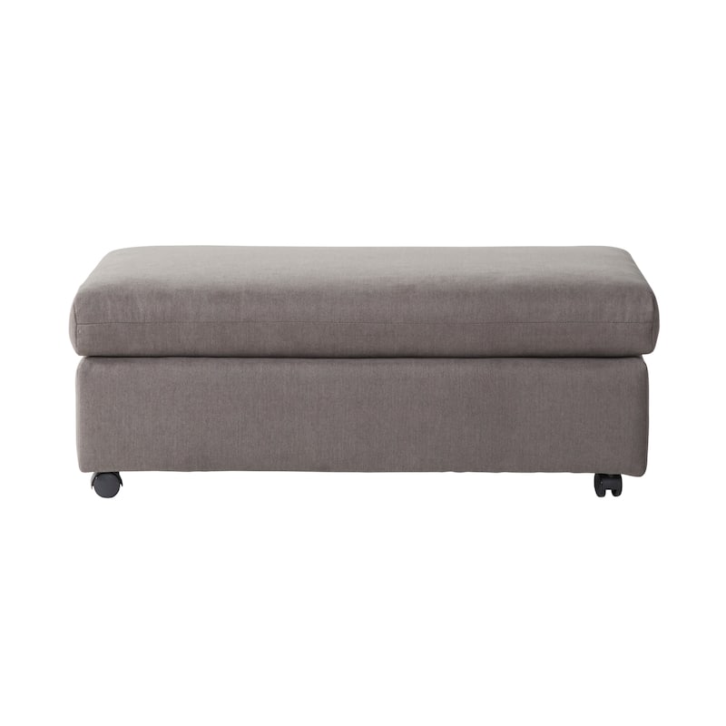 Roundhill Furniture Enda Oversized Living Room Pillow Back Cuddler Arm Chair with Ottoman