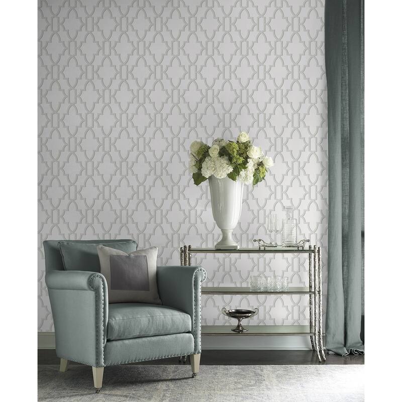 Luxe Haven Coastal Lattice Peel and Stick Wallpaper