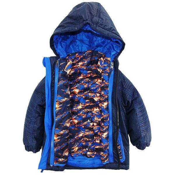 Shop Rugged Bear Toddler Boys 2 In 1 System Winter Coat Quilted