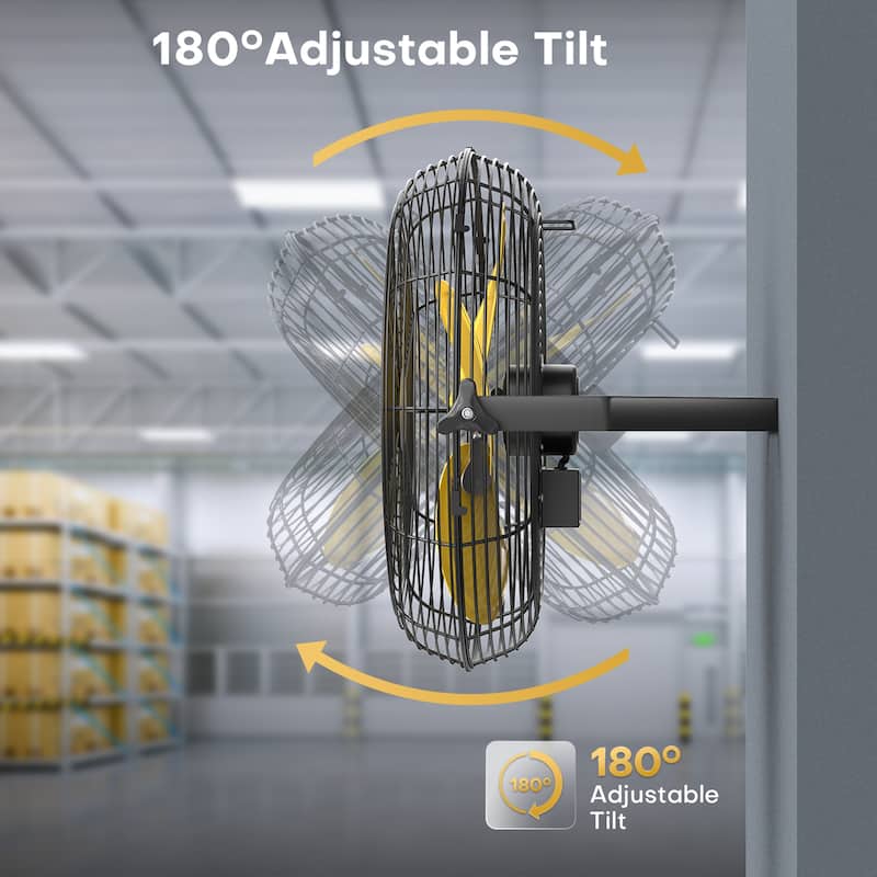 18" Industrial Heavy Duty 3-Speed Commercial Grade Wall Mount Fan