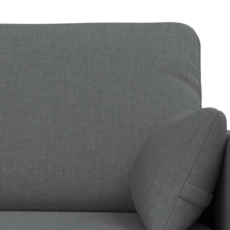 vidaXL Sofa 2 pcs Dark Grey in Fabric