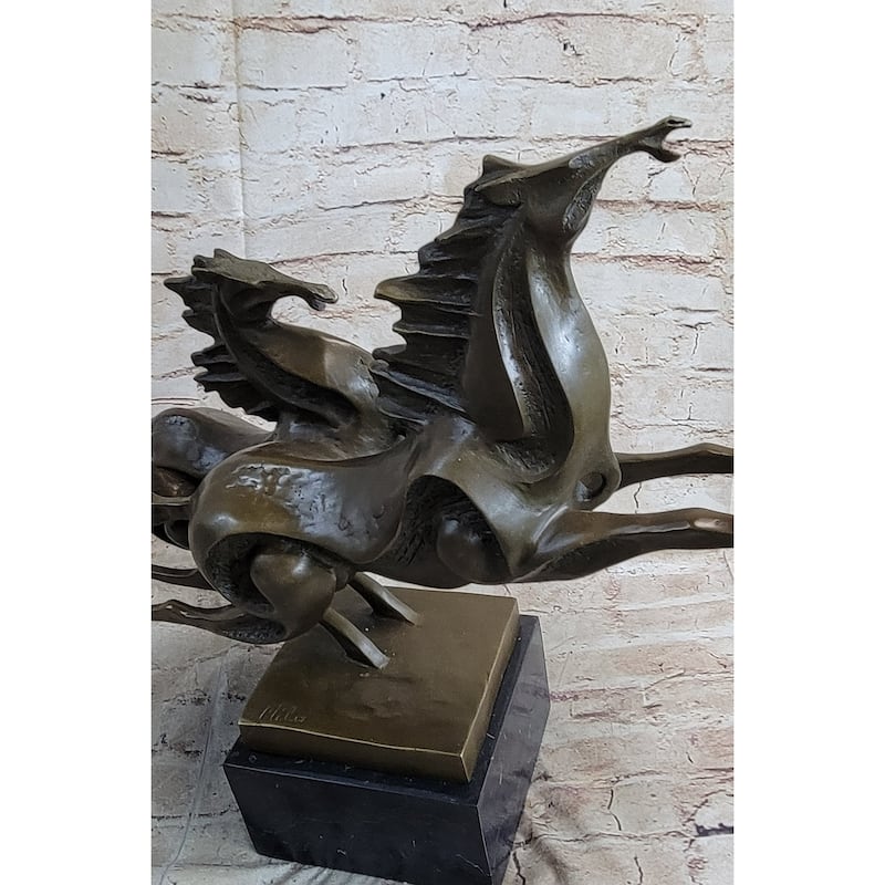 Abstract Galloping Imitative Horses Bronze Sculpture Original Equine Art Signed By Milo