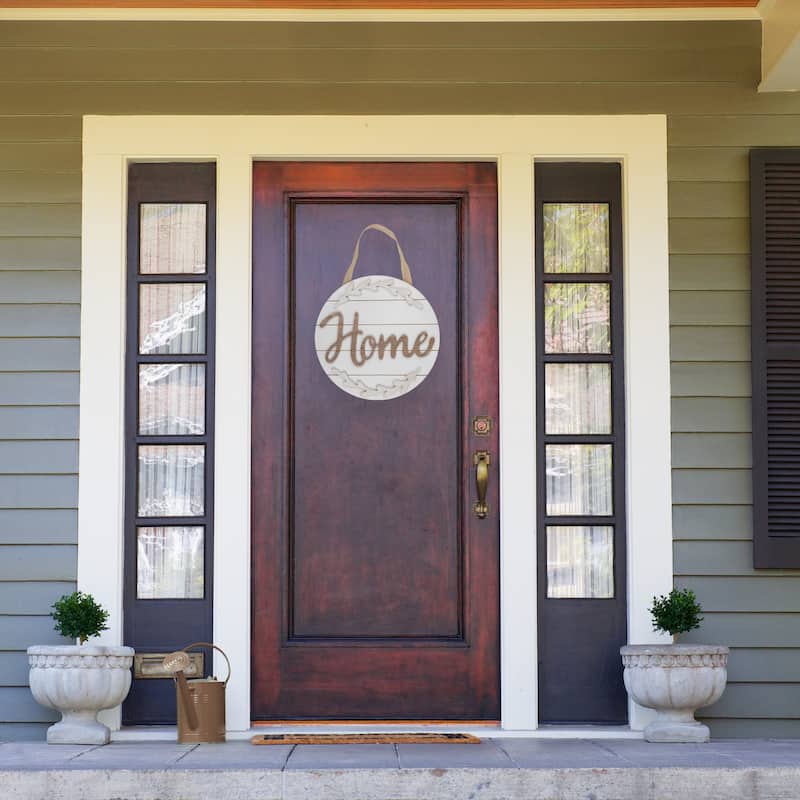 15.75" Home Daily Branches Wooden Wall Sign