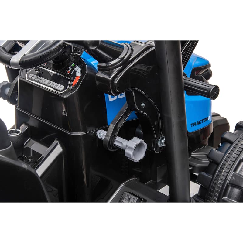 Ride on Tractors with Parent Remote Control, Pedal Tractors Ride on Car Toy Blue Battery Powered Electric Vehicle