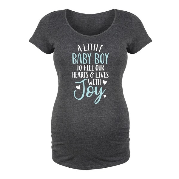 A Little Baby Boy - Maternity Scoop Neck Tee