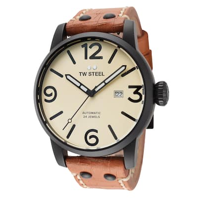 TW Steel Men's Maverick 48mm Automatic Watch TWS-MS46 - Cream - N/A