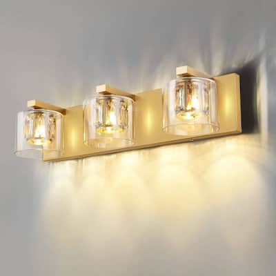 Kolt Gold Traditional 3-Light Bathroom Vanity Light