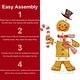 preview thumbnail 5 of 5, Puleo International 50" Pre-Lit Outdoor Gingerbread Man Christmas Holiday Decor with 120 Warm White Twinkling LED Lights - Brown