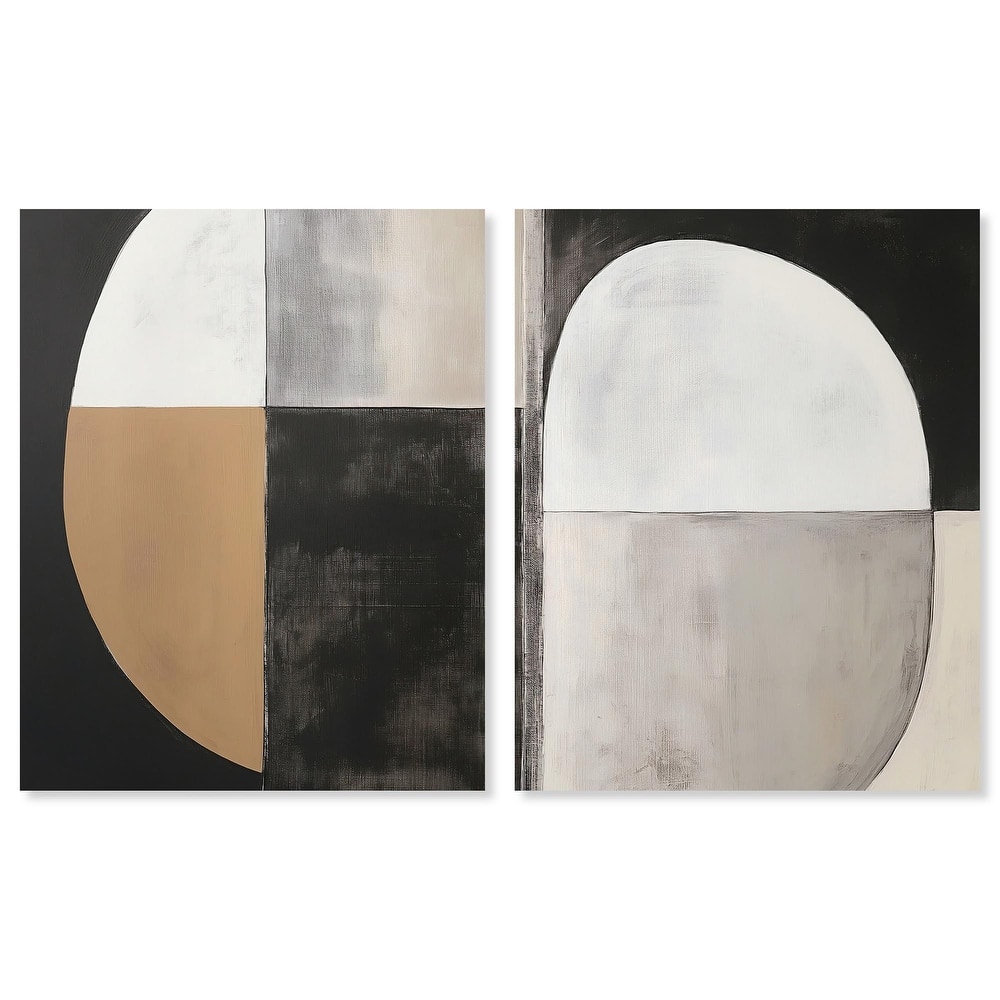 Tonal Rhythm Canvas Set of 2 by Art Remedy, Gallery Wrapped