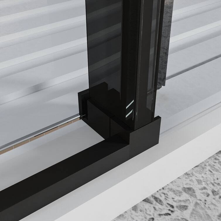DeerValley Concord 56" - 60" W x 76" H Single Sliding Frameless Shower Door