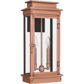 Noelle 2-Light Aged Copper Outdoor Wall Lantern