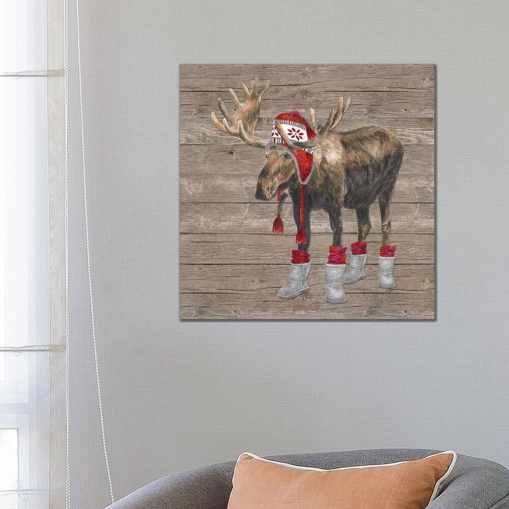 iCanvas "Warm In The Wilderness Moose" by Tara Reed Canvas Print