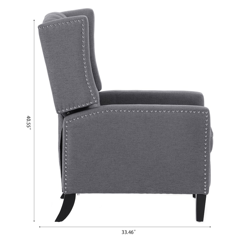 27" Wide Tufted Fabric Wingback Chair