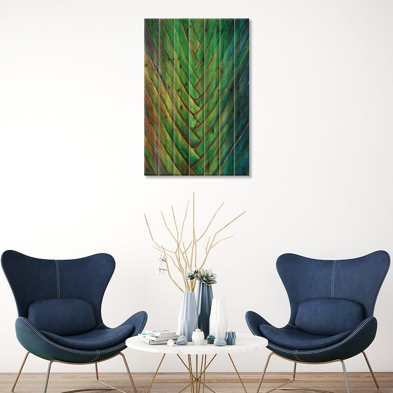Tropical Crop I Print On Wood by Melissa Wang - Multi-Color
