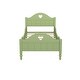 preview thumbnail 12 of 12, Girl's Princess Twin Size Bed Frame with Macaron Colors, Safety Rails, Headboard and Footboard for Toddlers, Seasoft Green