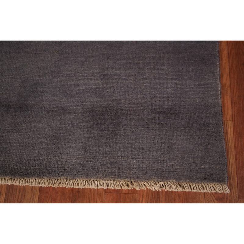 Gray Modern Gabbeh Oriental Foyer Rug Handmade Wool Carpet - 3'2" x 4'10"