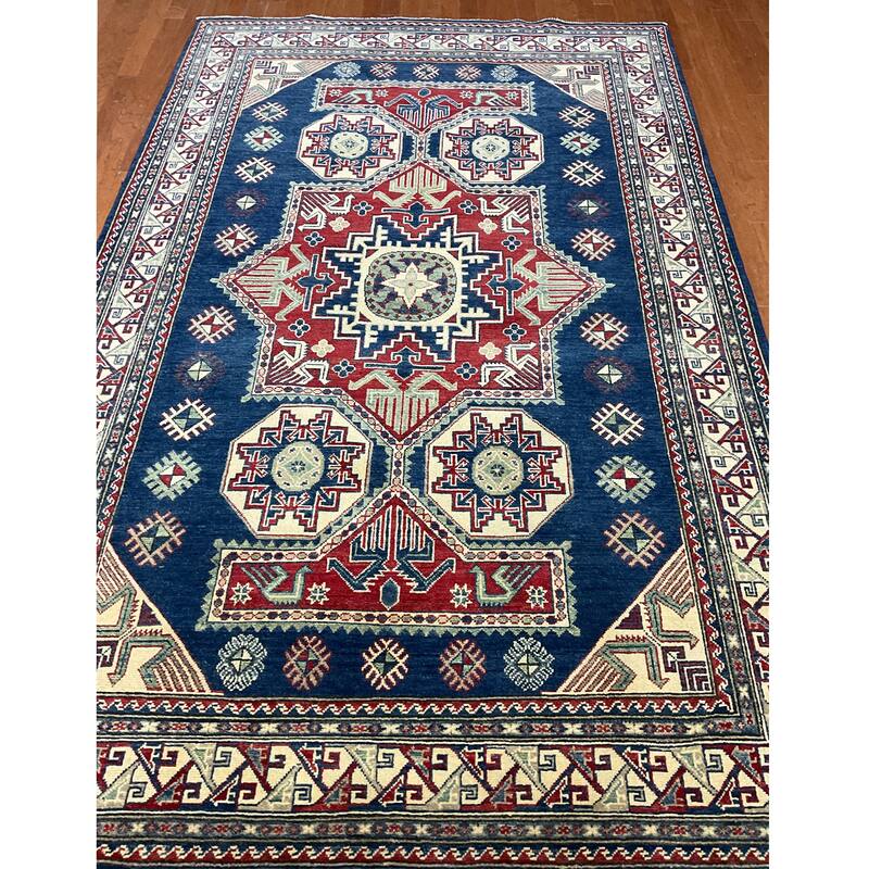 HERAT ORIENTAL Handmade Kazak Wool Rug - 6' x 9'4"