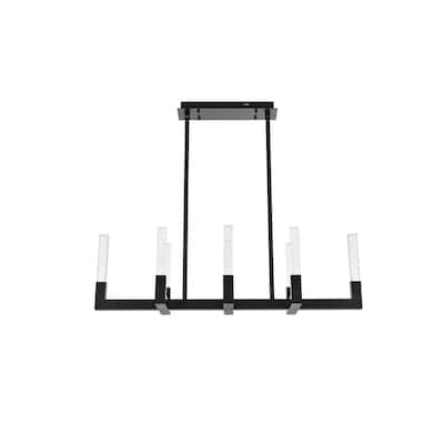Elegant Lighting 1030G42 Noemi 42" Wide LED Crystal Linear Pendant