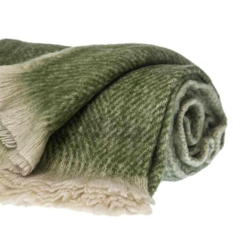 Supreme Soft Pink and White Herringbone Handloomed Throw Blanket