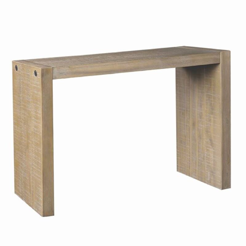 Roomfitters 54 Inch Solid Wood Console Table, Narrow Entryway Accent Table, Modern Sofa Table, Natural