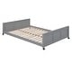 preview thumbnail 22 of 24, Full Over Full Bunk Bed, Platform Bed with Wheels, Loft Bed with Built-in Desk, Drawers, Ladder and Guardrail for Kids, Teen