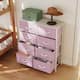 Modern 4/8/10-drawer Bedroom Fabric Dresser Storage Tower with Wood Top