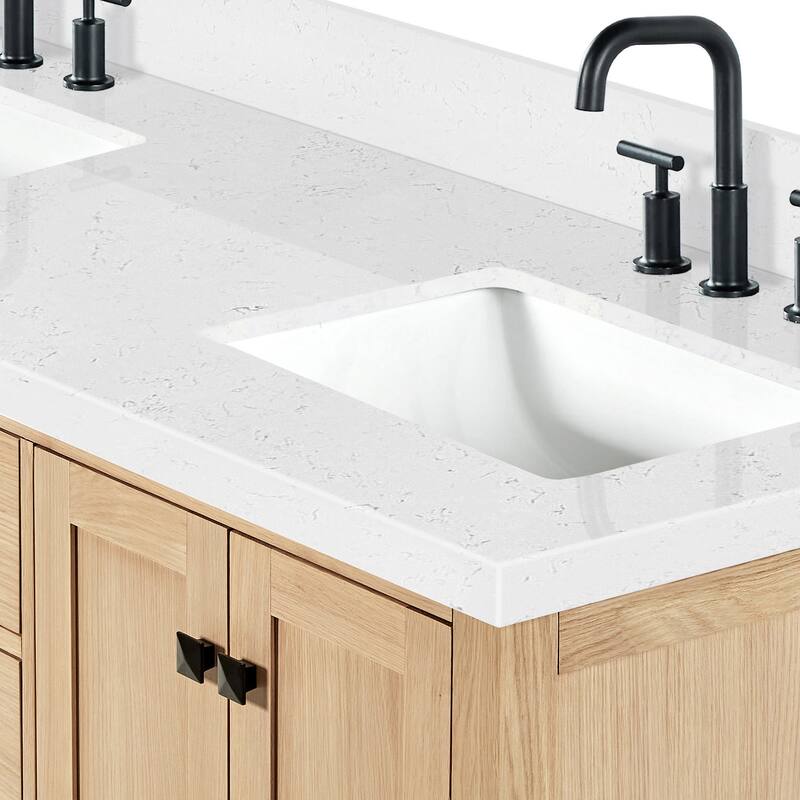 Ariel A066DCQRVO Cambridge 67" Free Standing Double Basin Vanity Set