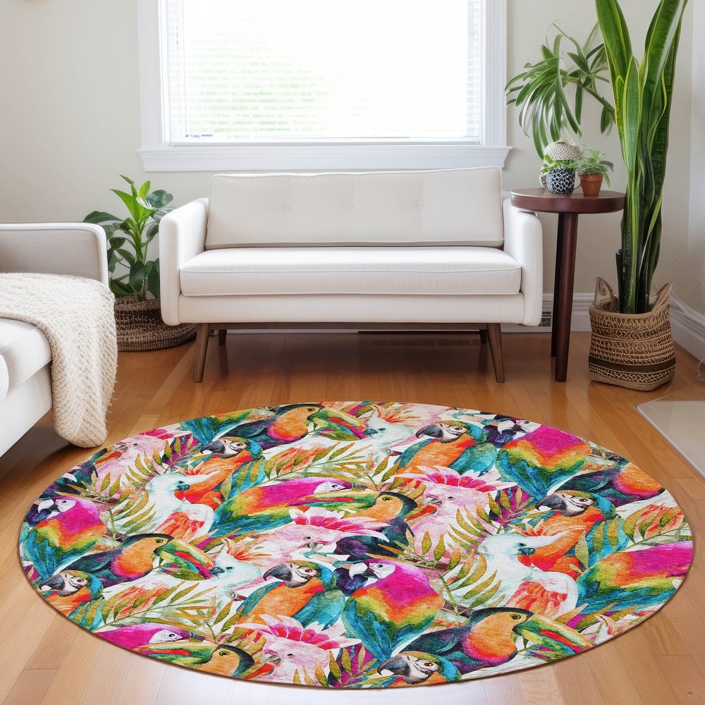 Premium Washable Super Soft Tropical Birds Mayfield Rug