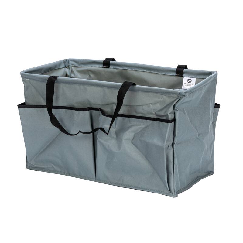 Household Essentials All Purpose Water Resistant Canvas Utility Tote - 11.0"L x 22.0"W x 13.0"H - 11.0"L x 22.0"W x 13.0"H - Gray