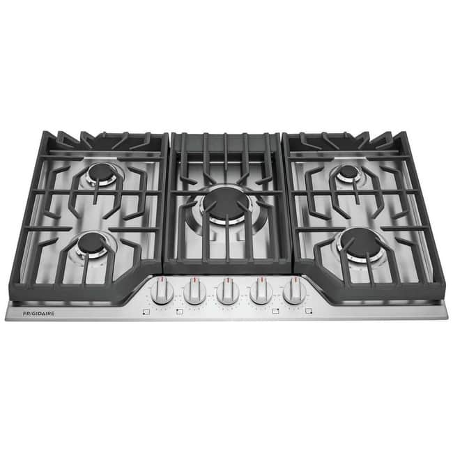 Frigidaire FCCG3627A 36" Wide 5 Burner Gas Cooktop with Quick Boil - Stainless Steel