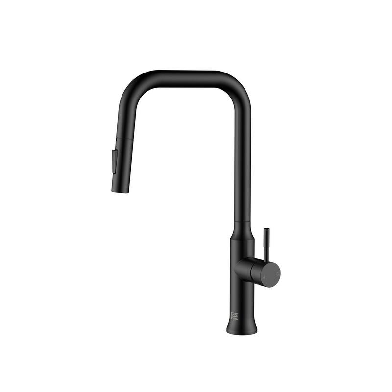 Elegant Lighting FAK-311 Noor 1.8 GPM Single Hole Pull Down Kitchen - Matte Black