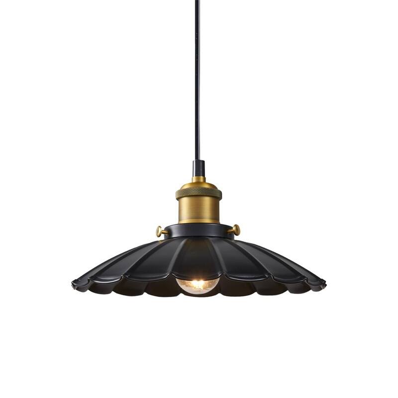 9.8 Inch hanging light black pendant light metal kitchen lights