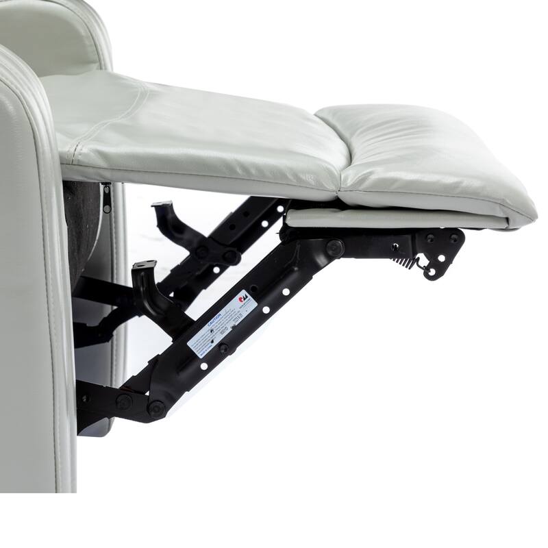 Roomfitters PU Leather Power Recliner Home Theater Seat with Cooling Cup Holder USB Ports Tray Table and Arm Storage