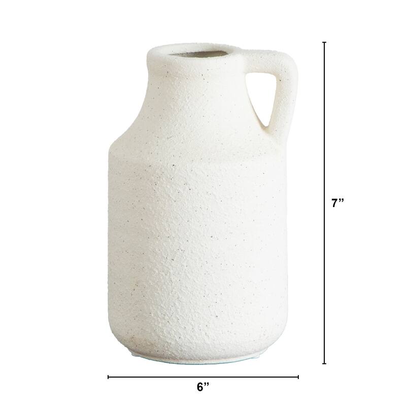 7-in Textured Handmade Vase