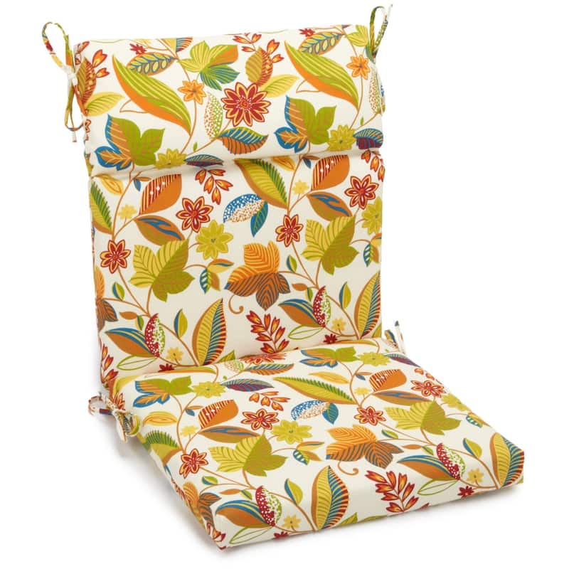 18-inch by 38-inch Three-section Outdoor Seat/Back Chair Cushion - 38" x 18"