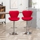 preview thumbnail 34 of 75, Roundhill Furniture Ellston Upholstered Adjustable Swivel Barstools, Set of 2