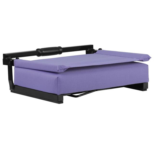 2 Pack 500 lb. Rated Lightweight Stadium Chair-Handle-Padded Seat