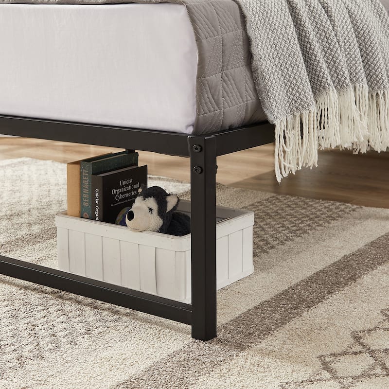 VECELO 14/16/18 inch Metal Platform Bed Frames Steel Slat,Mattress Foundation with Steel Slat Support/No Box Spring Needed