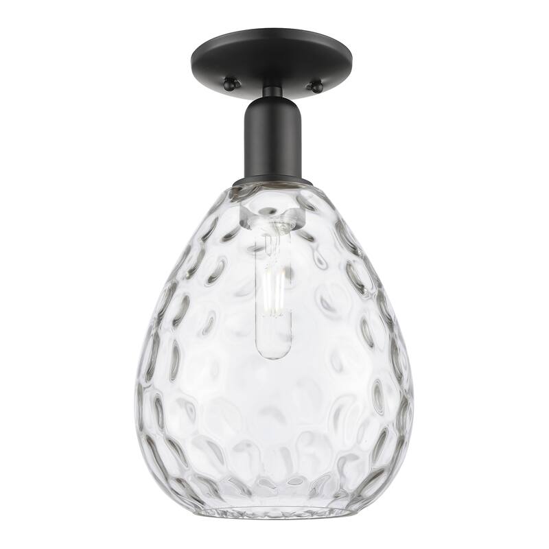 Innovations Lighting Endless Possibilities Arcadia - Waverly - 1 Light 8" Semi-Flush Mount - Matte Black